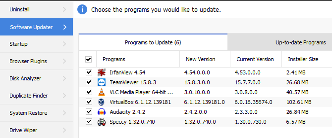 Ažuriranje softvera CCleaner