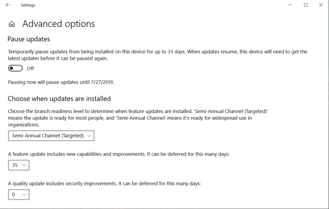 odaberite kada se ažuriranja instaliraju u sustavu Windows 10