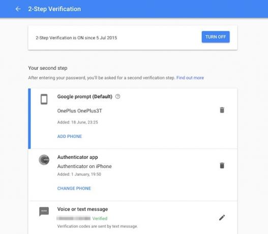 dvofaktorska sigurnosna kopija Google Backup rezervnog diska