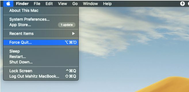 macOS Force Quit