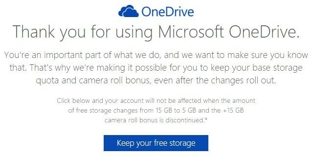 Čuvajte OneDrive Storage