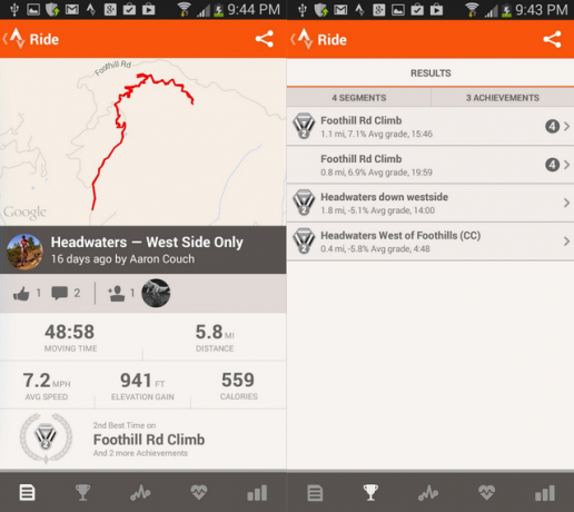 4 Strava - Pogledajte vožnju i segmente