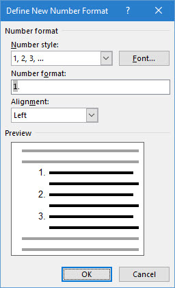 Format numeriranog popisa