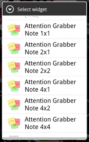 android note widget