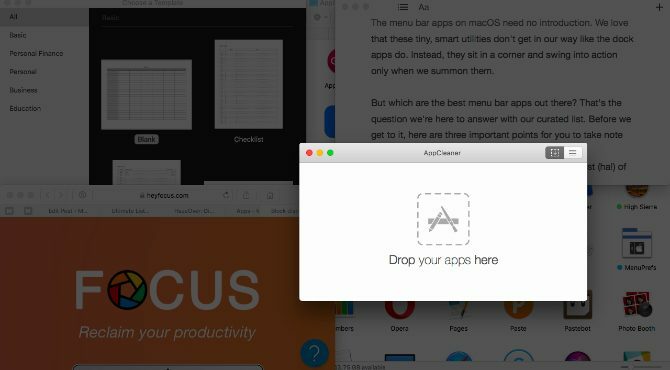Aplikacije trake izbornika za izmaglicu preko Mac računala