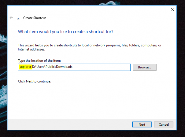 Windows 10 traka zadataka stvoriti prečac