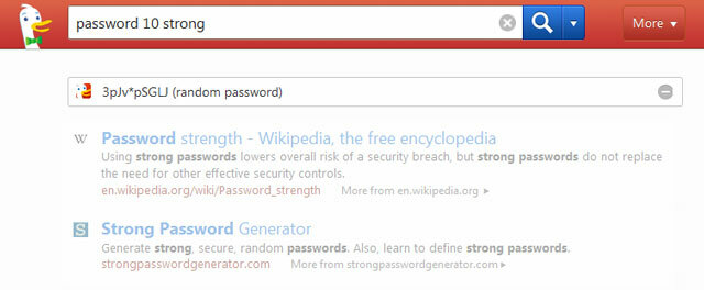 DuckDuckGo Generator lozinki