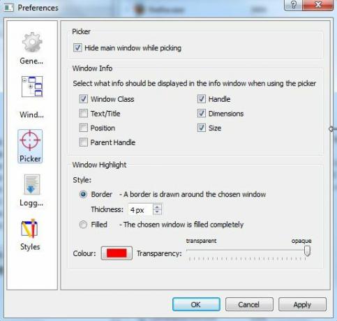 Kontrolirajte i mijenjajte Windows aktivnih programa pomoću Window Detective windetective3