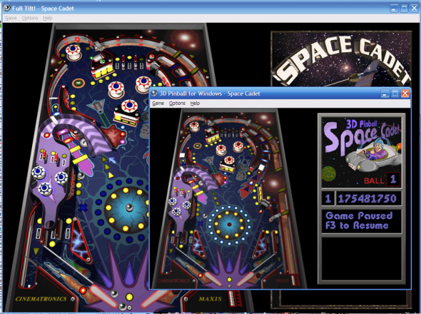 4 najbolje Pinball video igre svih vremena 800 px svemirske kadetske fliper-vizualne usporedbe verzija s vertikalnom nagibom i sustavom Windows XP e1376541266256