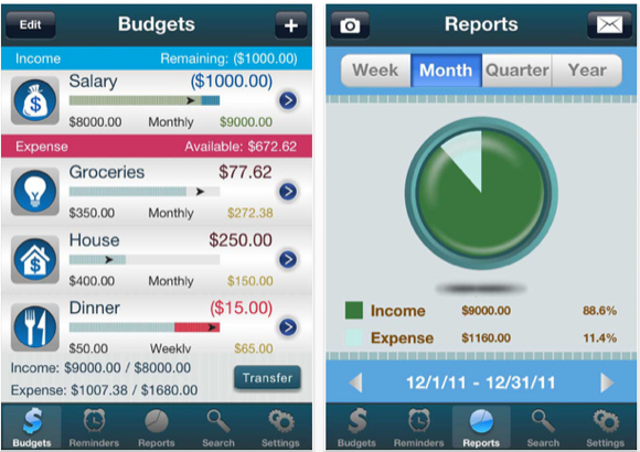 iphone budget tracker