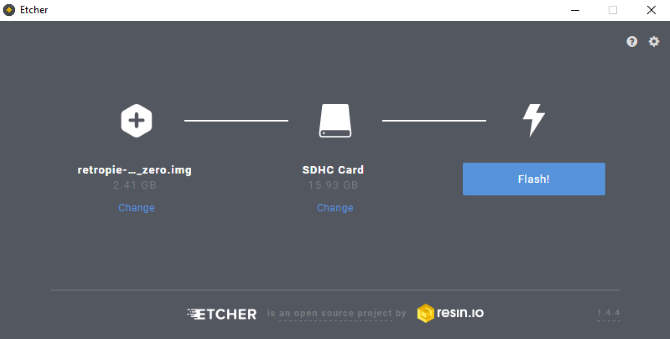 Upotrijebite Etcher za pisanje podataka na SD karticu