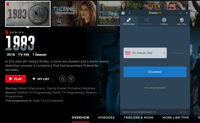 CactusVPN pregled: Može li opcija besplatne VPN učiniti manje bučnom? vpnp cactusvpn netflix