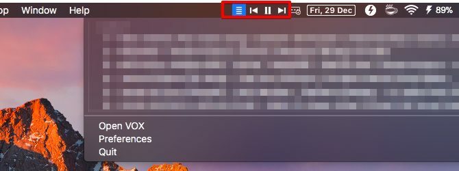 Vox-Mac Menu Bar aplikacije
