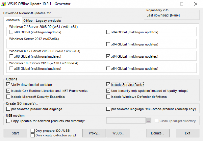 Windows Update neće raditi na sustavima Windows 7 i 8.1, a izvodi se na novom hardveru WSUS Offline UpdateGenerator 670x465