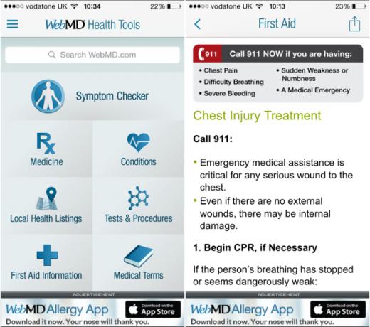 WebMD-app-prve pomoći