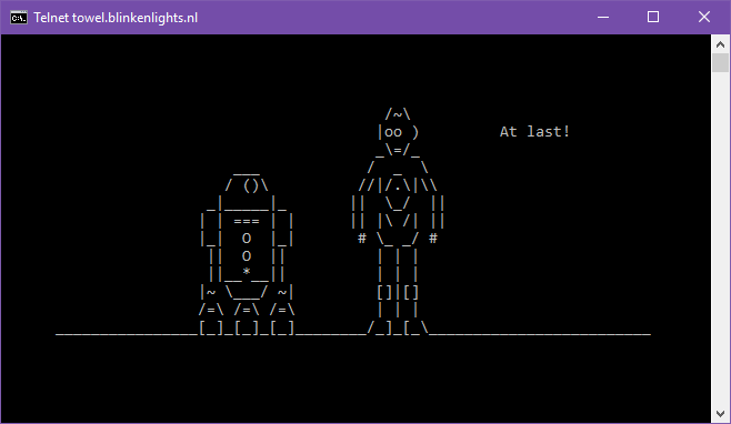 Gledanje Command Prompt Star Wars