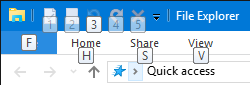 Prečaci na tipkovnici Explorer 10 datoteka