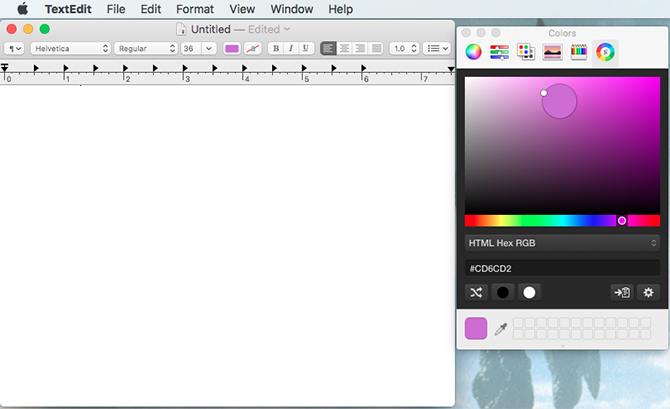 Birač boja Skala u boji za Mac