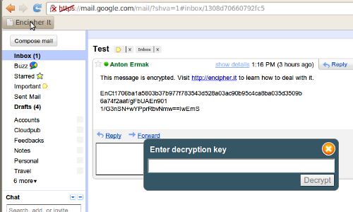 šifriranje gmail poruka