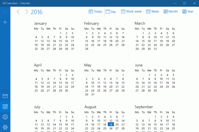 Kalendar Windows 10