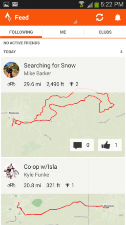 10 Strava - Feed aktivnosti