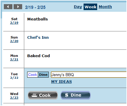 napravite raspored kuhanja