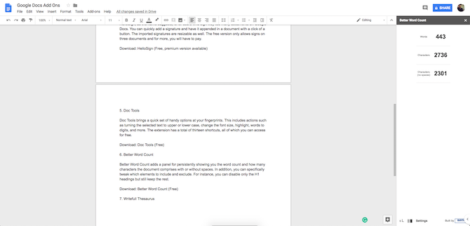Dodatak za bolje brojanje riječi Google Dokumenata