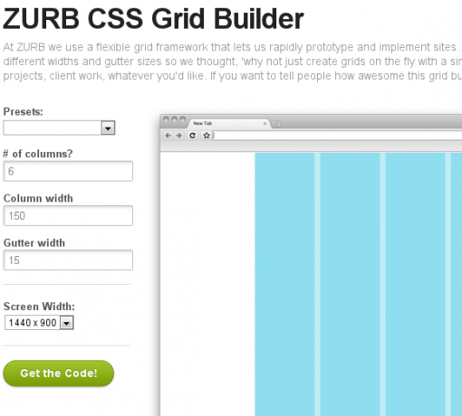 stvoriti css rešetku