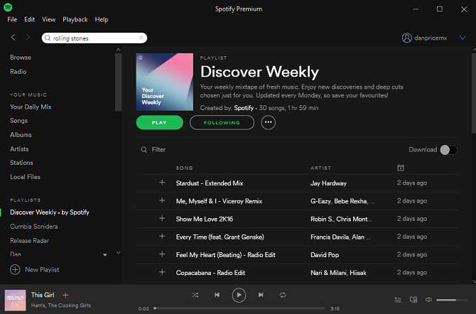 Spotify Otkrijte tjednik