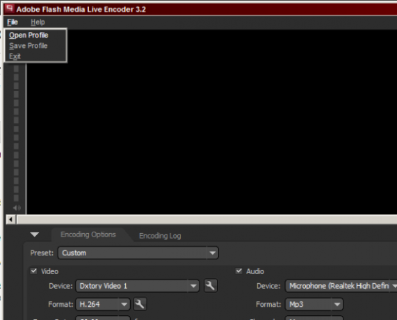 Flash Media Encoder stream video