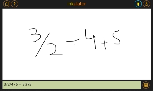 Inkulator: Otkrivanje i izračunavanje rukom pisanih matematičkih izraza na Windows 8 i RT Inkulator1