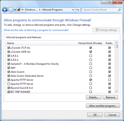 Windows 7 firewall pregled