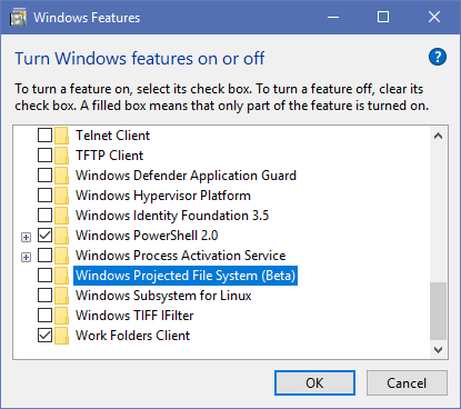 Uključite ili isključite značajke sustava Windows