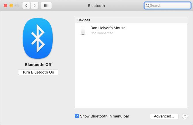 Uključite gumb Bluetooth na Postavkama sustava Mac