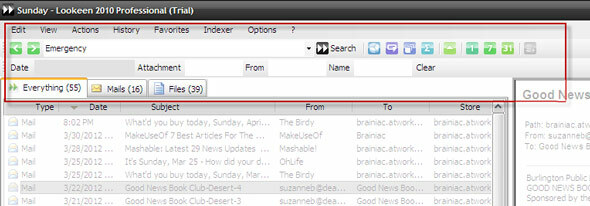 Profesionalna pretraga pošte u programu Outlook s Lookeen [Giveaway] lookeen01