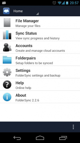 android sync za oblak