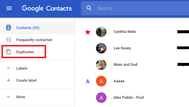 Kako pronaći i spojiti duplicirane kontakte u dupliciranim kontaktima googlea Google