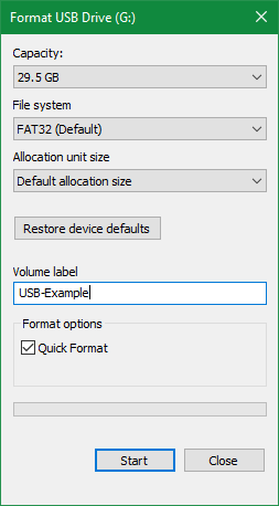 USB pogon USB 10 formata