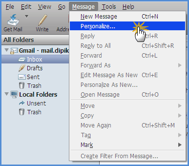 Kako postaviti Mozilla Thunderbird za prilagođavanje poruka e-pošte Mass 3
