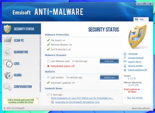 Emsisoft-anti-malware suđenja