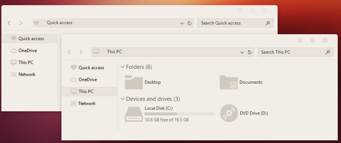 ubuntu tema Windows 10