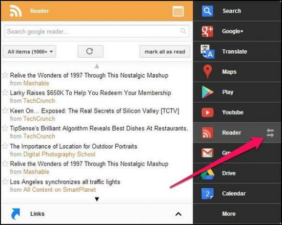 Crni izbornik: Pristupite svim Googleovim uslugama unutar jedinstvenog izbornika [Chrome] Switcher Reader News