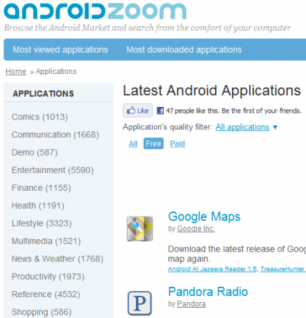 Top 5 web mjesta koja će vam pomoći pronaći aplikacije za vaš Android Phone 3 droidapps androidzoom1