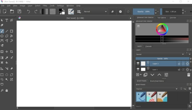 Programeri za retro igre za Krita Pixel Art Tool