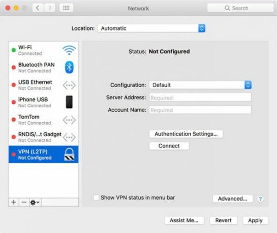 Postavljanje macOS VPN-a