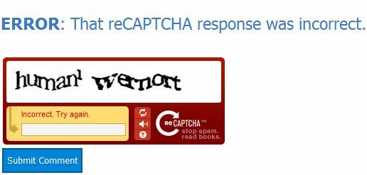 recaptcha ugraditi odgovor u stranicu