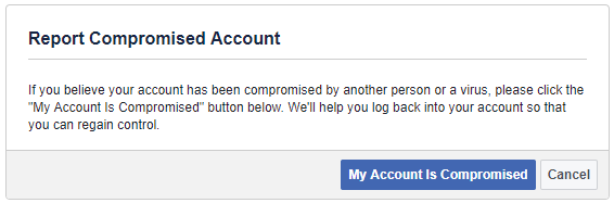 Prijavi ugroženi Facebook račun.
