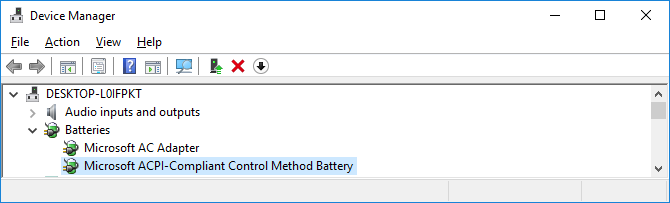 Upravljački programi akumulatora za Windows 10 Device Manager