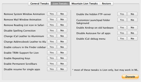 tweak mac os x lav