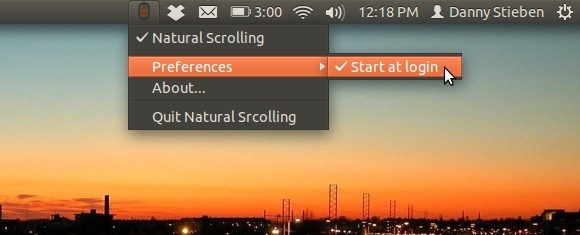 prirodno pomicanje ubuntu